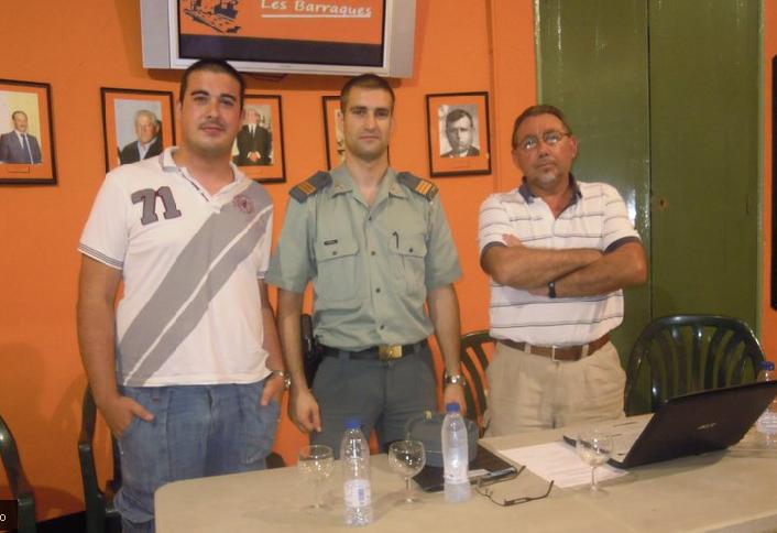 De esquerra a dreta, Jesús Pelluch, Diego Mora i Vicent Oliver